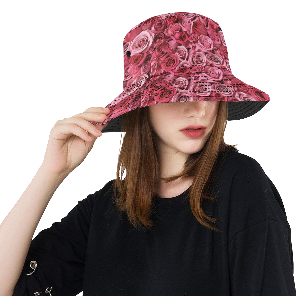 Red Roses Print All Over Print Bucket Hat