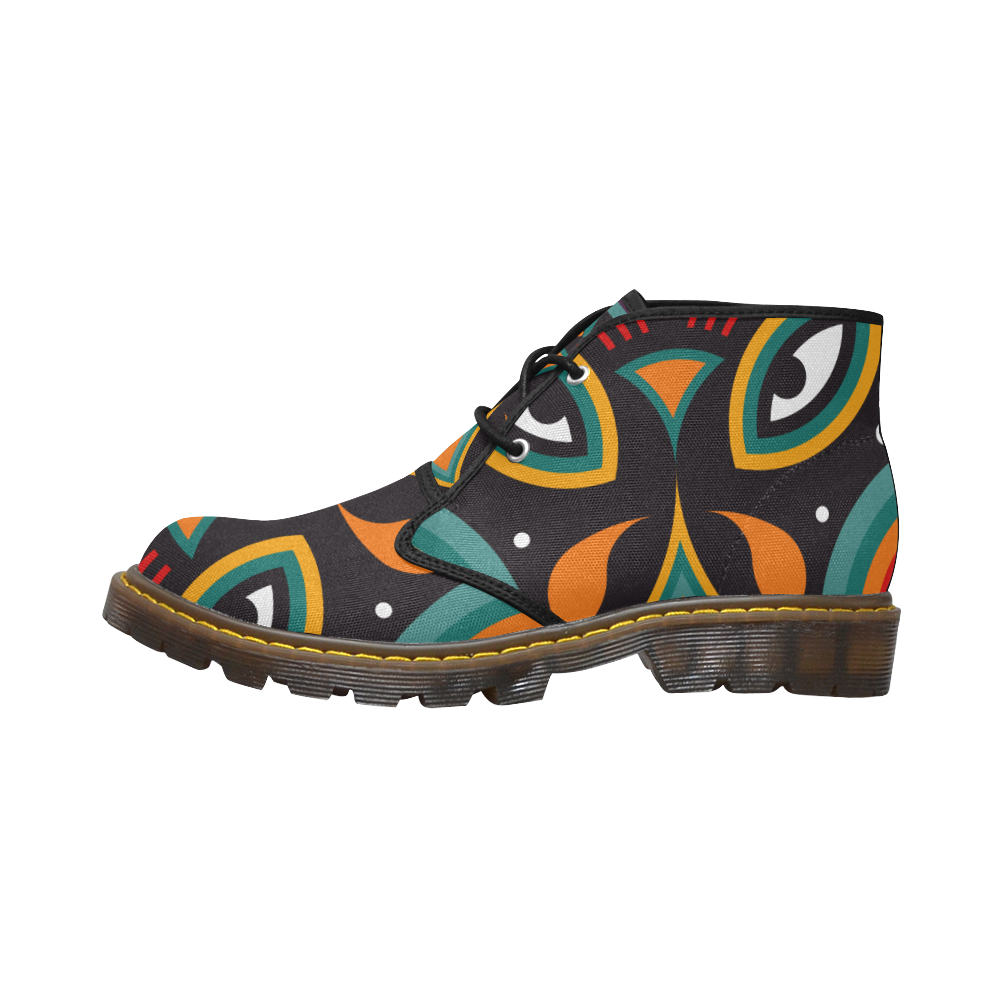 ceremonial tribal Women's Canvas Chukka Boots/Large Size (Model 2402-1)