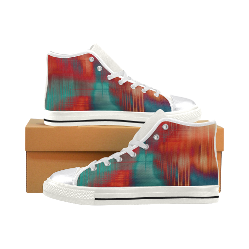 lines Women's Classic High Top Canvas Shoes (Model 017)