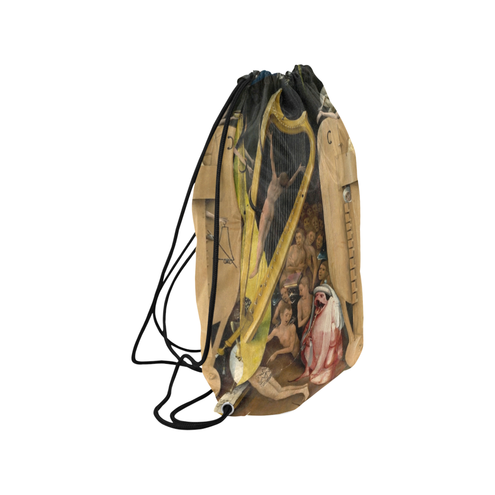 Hieronymus Bosch-The Garden of Earthly Delights (m Small Drawstring Bag Model 1604 (Twin Sides) 11"(W) * 17.7"(H)