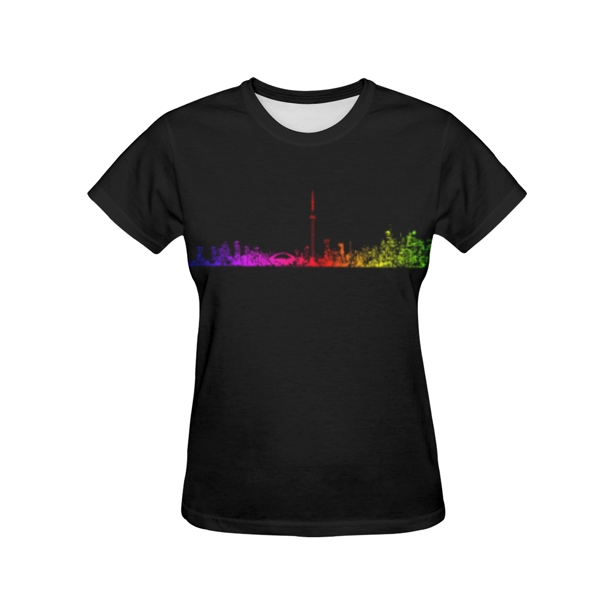 Toronto Rainbow All Over Print T-Shirt for Women (USA Size) (Model T40)
