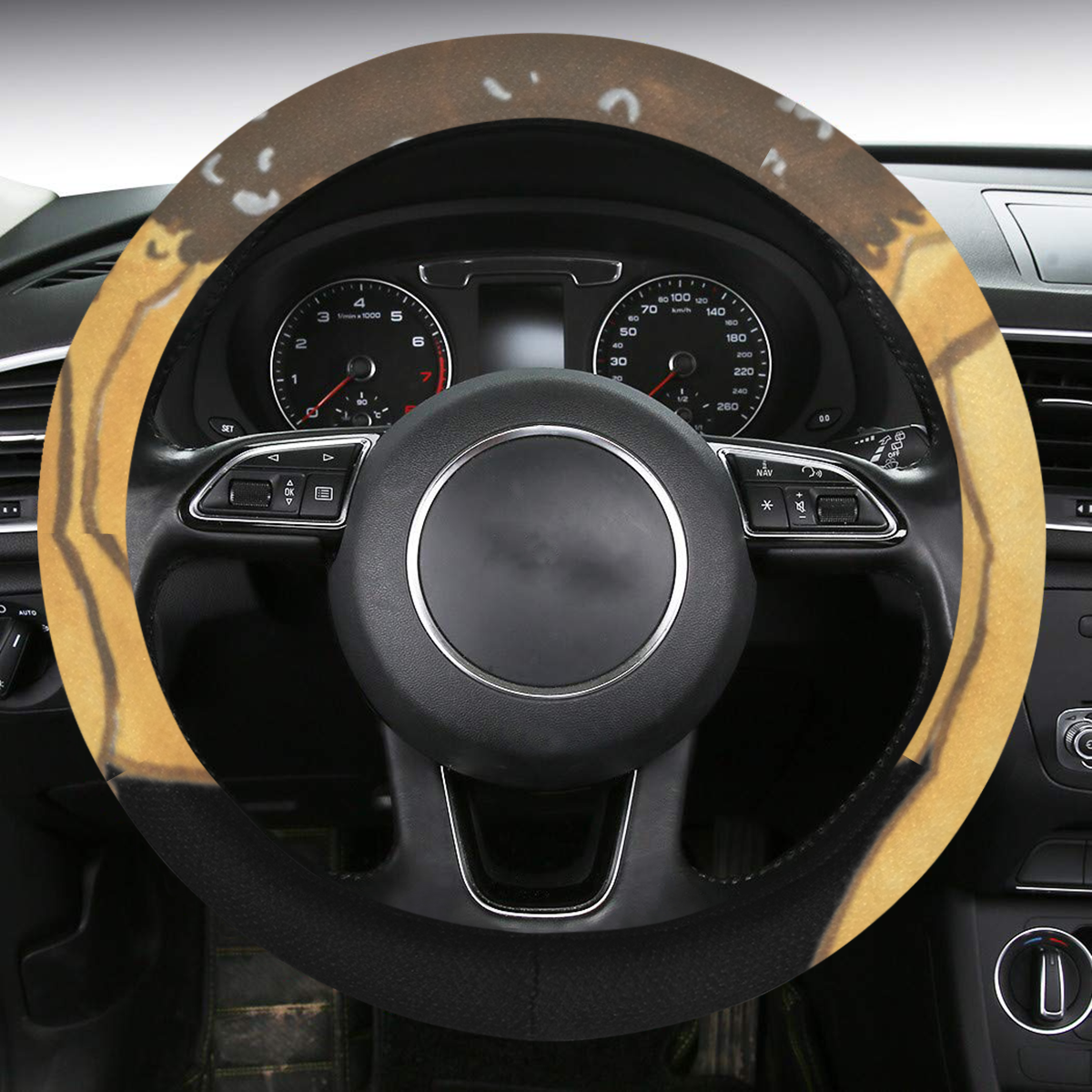 LG Sunflower Steering Wheel Cover With Anti Slip Insert Steering Wheel Cover with Anti-Slip Insert