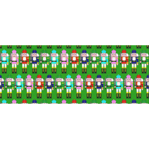 Christmas Nutcracker Toy Soldiers on Green Gift Wrapping Paper 58"x 23" (1 Roll)