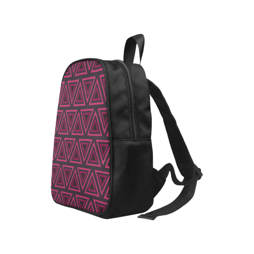 Tribal Ethnic Triangles Fabric School Backpack (Model 1682) (Small)