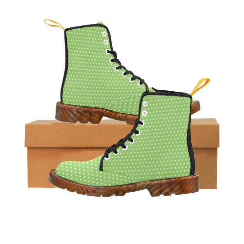 Polka Dot Pin Lime by Jera Nour Martin Boots For Women Model 1203H