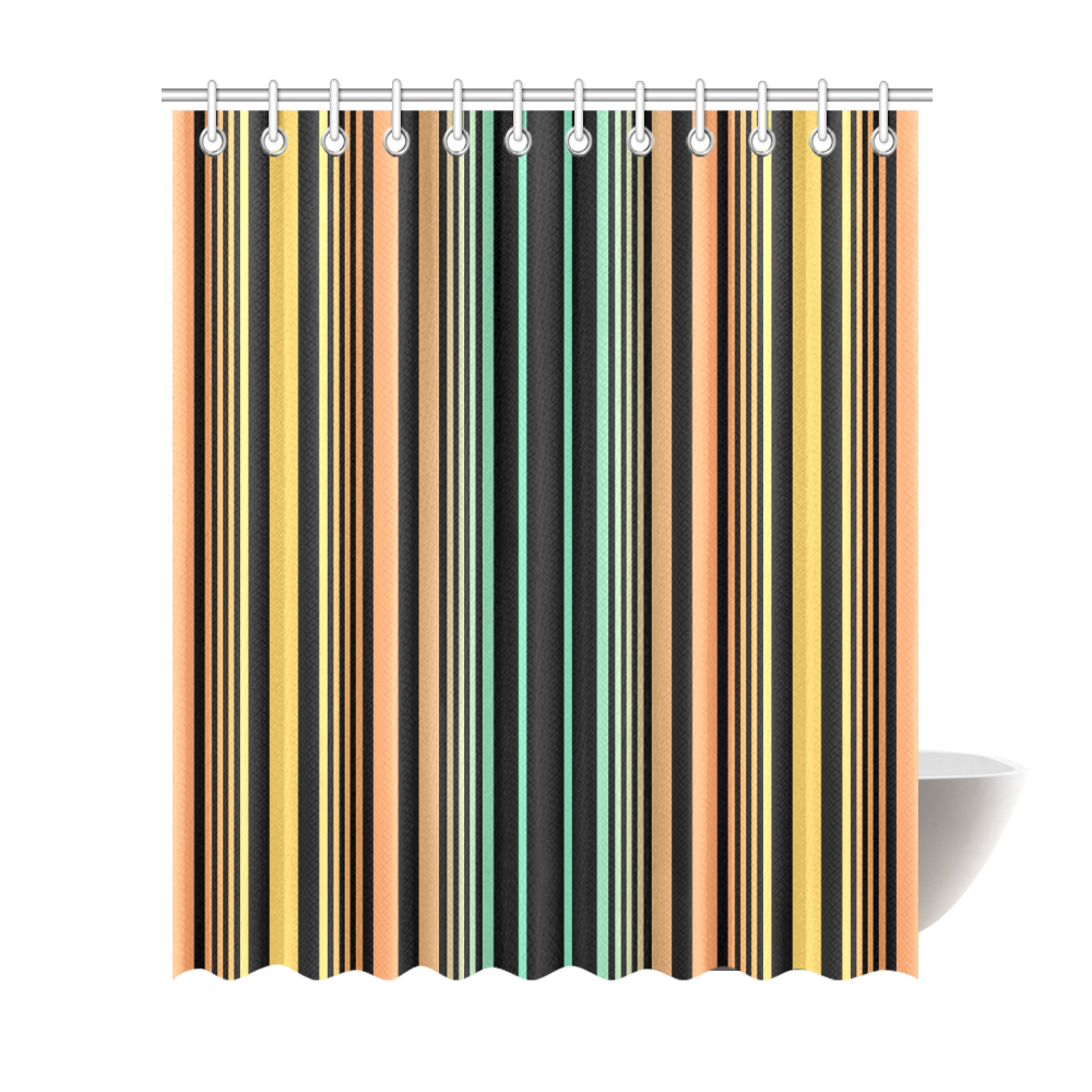 Summer Stripes Shower Curtain 72"x84"