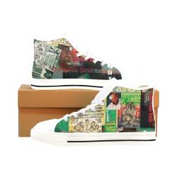 William Bell Collage 1 Men’s Classic High Top Canvas Shoes /Large Size (Model 017)
