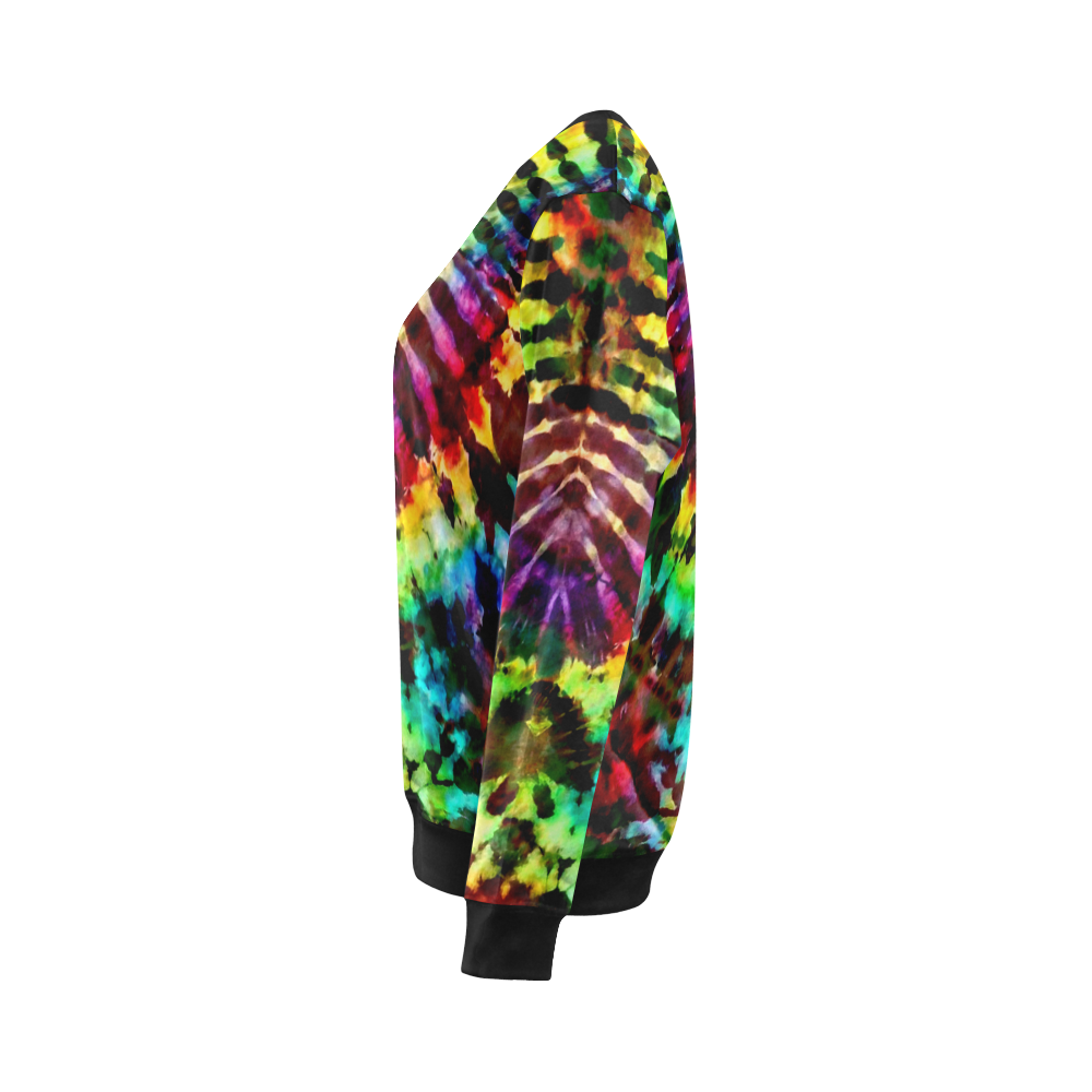 Rainbow Arch Tie Dye All Over Print Crewneck Sweatshirt for Women (Model H18)