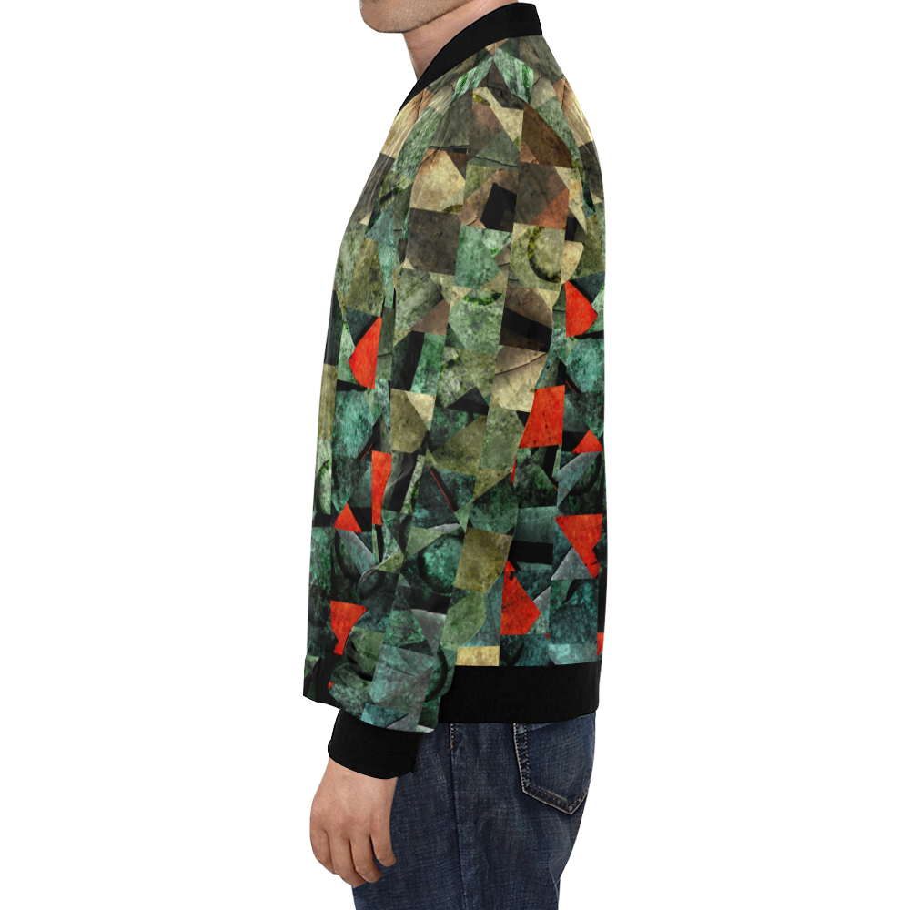 urbangeometry All Over Print Bomber Jacket for Men/Large Size (Model H19)