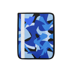 Camouflage Abstract Blue and Black Car Seat Belt Cover 7''x8.5''