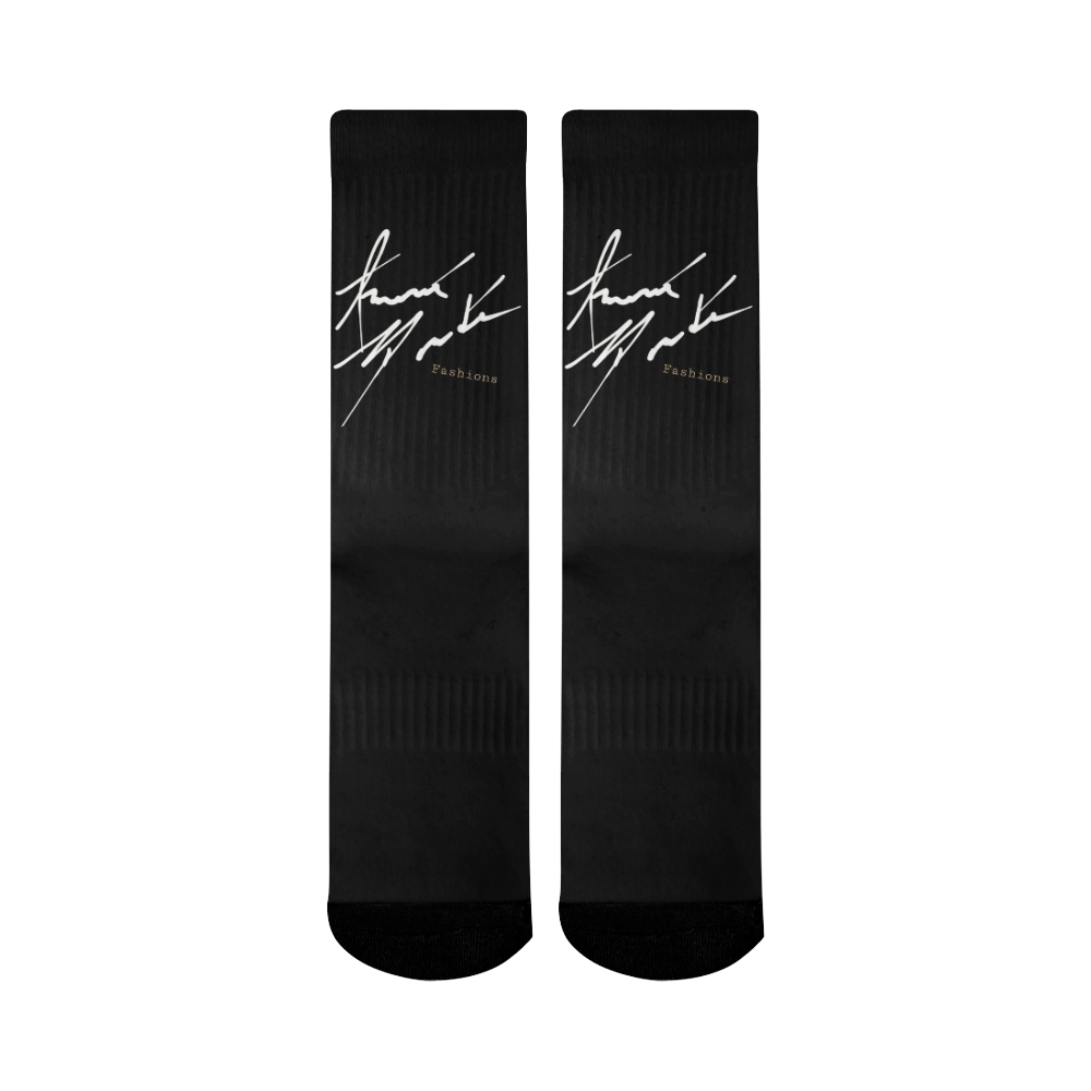 logo winter socks Mid-Calf Socks (Black Sole)