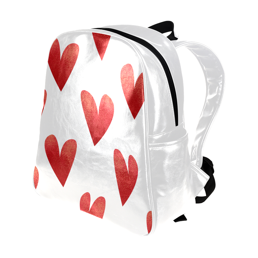 Hearts Multi-Pockets Backpack (Model 1636)