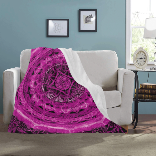 delicate silk mandala 18 Ultra-Soft Micro Fleece Blanket 40"x50"