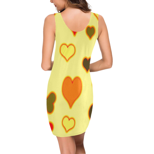 Hearts Pattern Medea Vest Dress (Model D06)