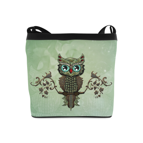Wonderful owl, diamonds Crossbody Bags (Model 1613)