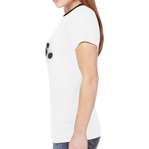 Sis (Black on White) New All Over Print T-shirt for Women (Model T45)