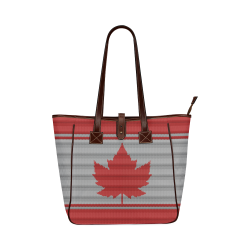 Canada Tote Bags Knit Print Classic Tote Bag (Model 1644)