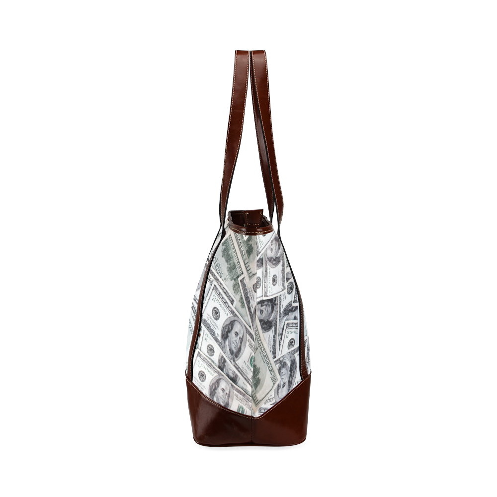 Cash Money / Hundred Dollar Bills Tote Handbag (Model 1642)