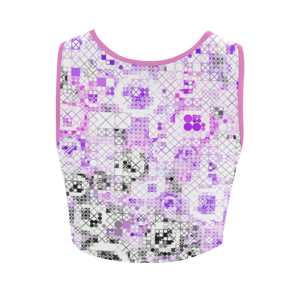 funny mix of shapes  by JamColors Women's Crop Top (Model T42)