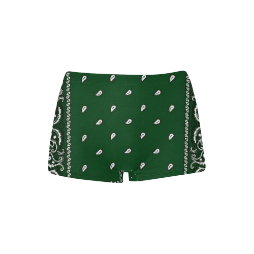 KERCHIEF PATTERN GREEN Women's All Over Print Boyshort Panties (Model L31)