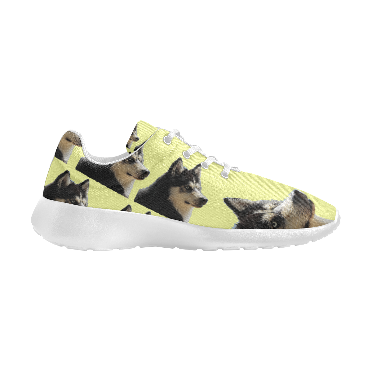 Dog-Style-Yellow Women's Athletic Shoes (Model 0200)