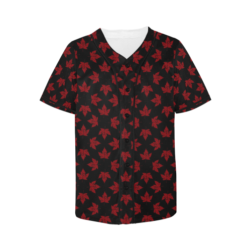 Cool Retro Canada All Over Print Baseball Jersey for Women (Model T50)