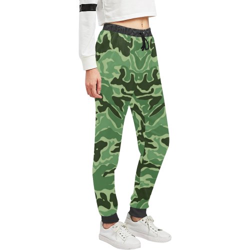 CAMOUFLAGE-GREEN Unisex All Over Print Sweatpants (Model L11)