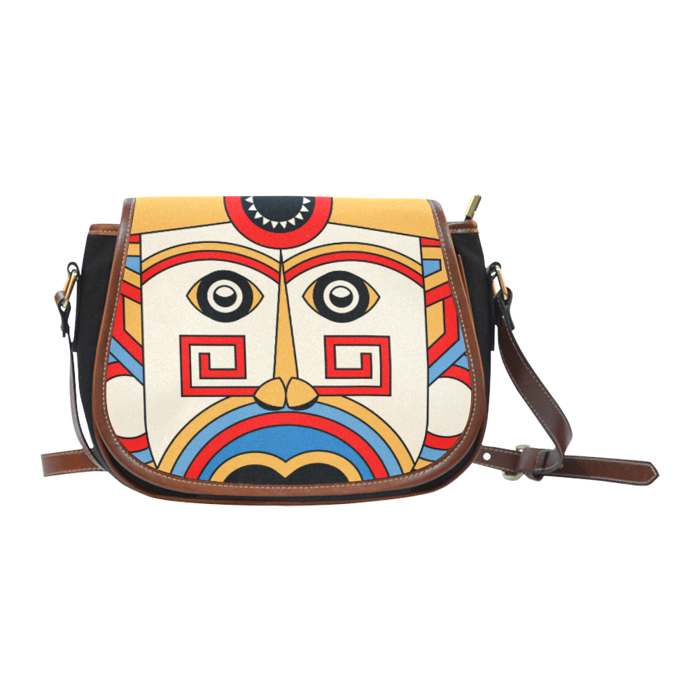 Aztec Religion Tribal Saddle Bag/Small (Model 1649)(Flap Customization)