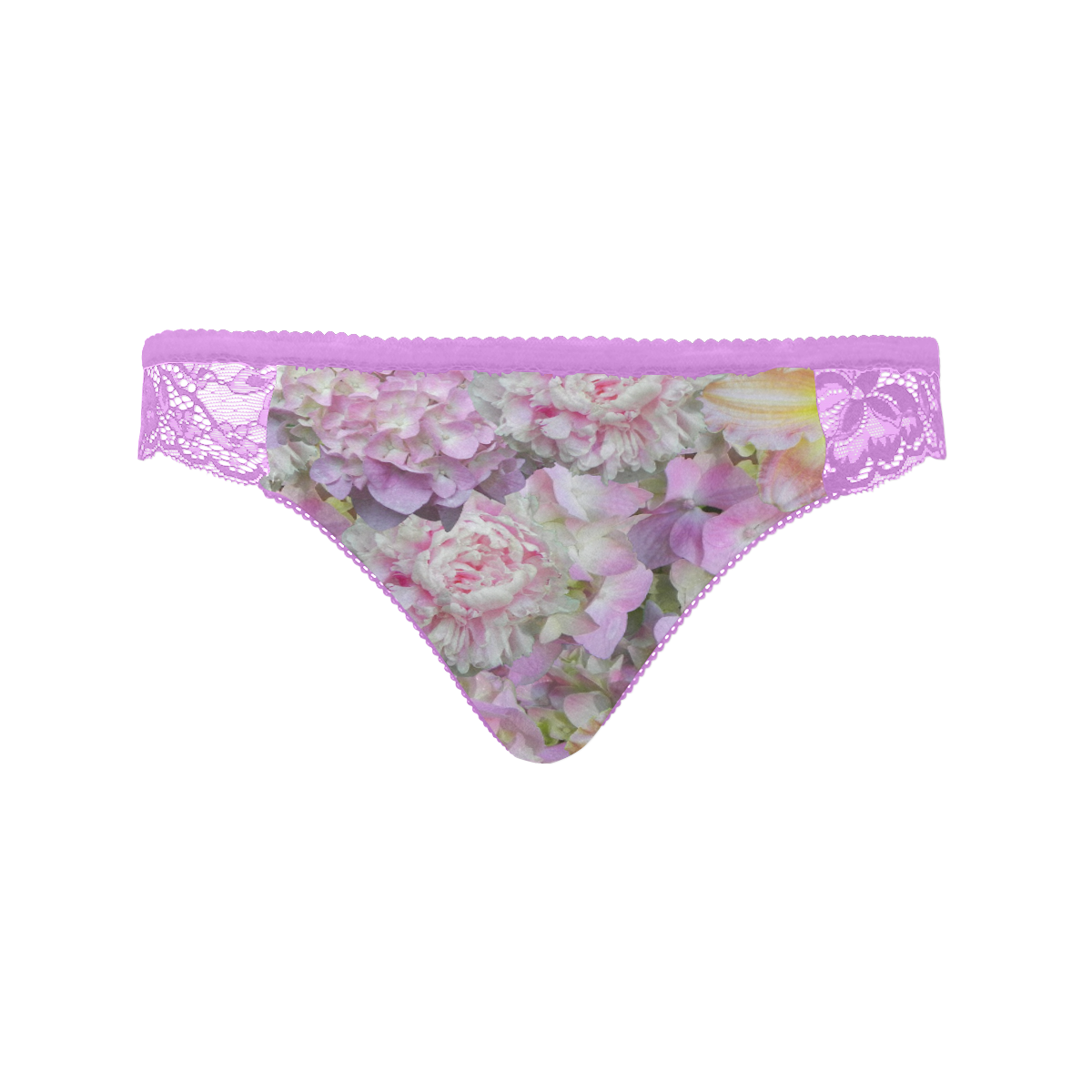 Spring Petal Love Pink Women's Lace Panty (Model L41)
