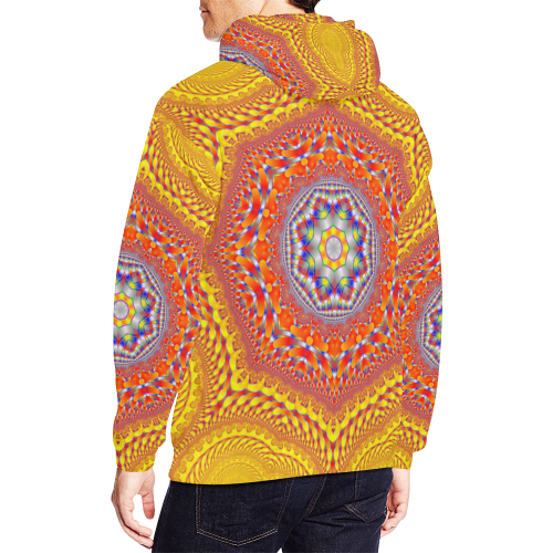 Face to Face All Over Print Hoodie for Men/Large Size (USA Size) (Model H13)
