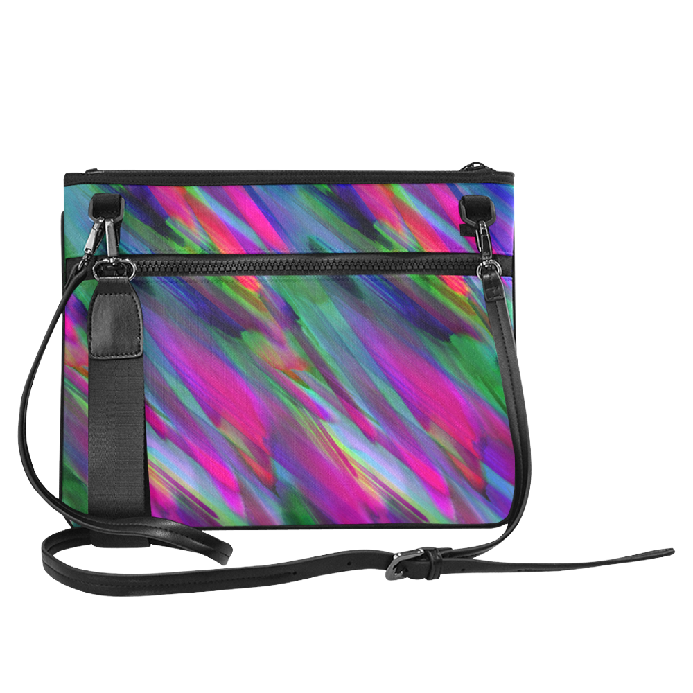 Colorful digital art splashing G400 Slim Clutch Bag (Model 1668)