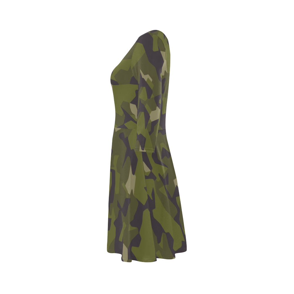 Swedish M90 woodland camouflage 3/4 Sleeve Sundress (D23)