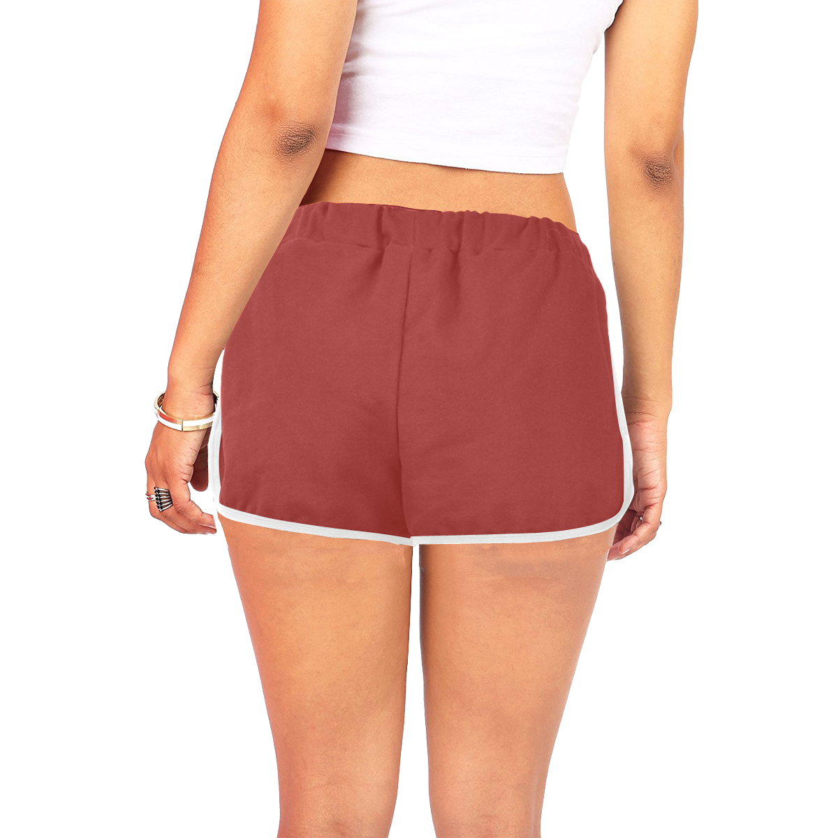 color brown Women's All Over Print Relaxed Shorts (Model L19)