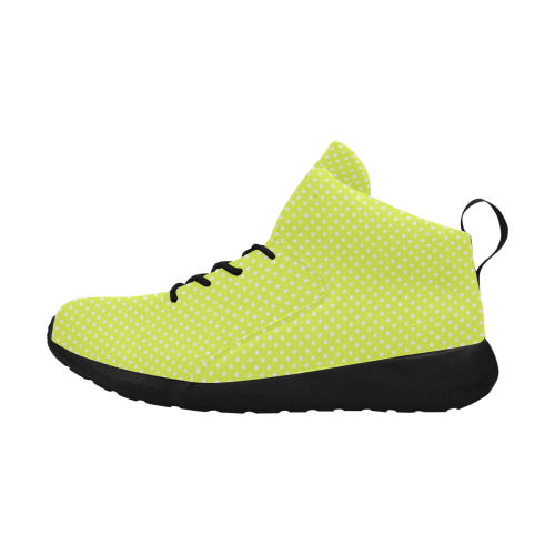 Yellow polka dots Women's Chukka Training Shoes/Large Size (Model 57502)