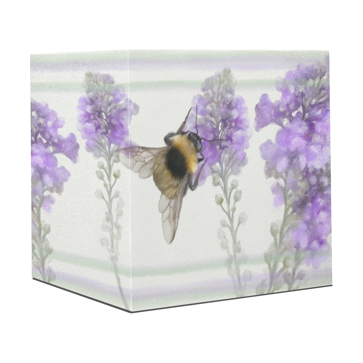 Bumblebee, purple, violet floral watercolor Gift Wrapping Paper 58"x 23" (5 Rolls)