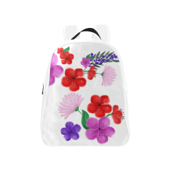 BUNCH OF FLOWERS School Backpack (Model 1601)(Medium)