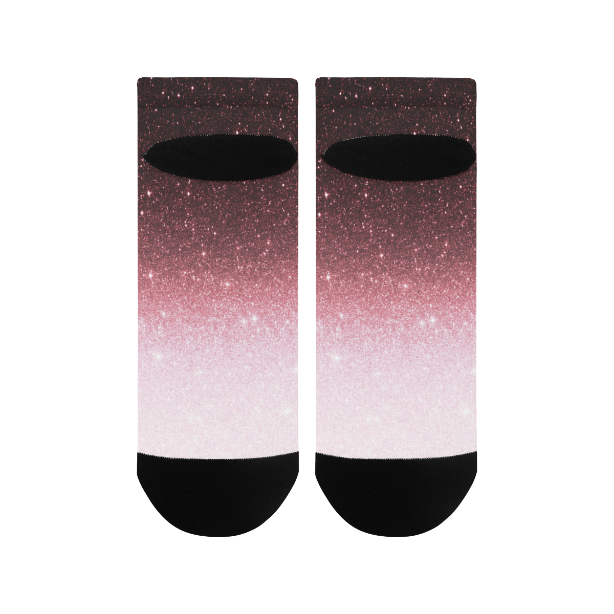 rose gold Glitter gradient Women's Ankle Socks