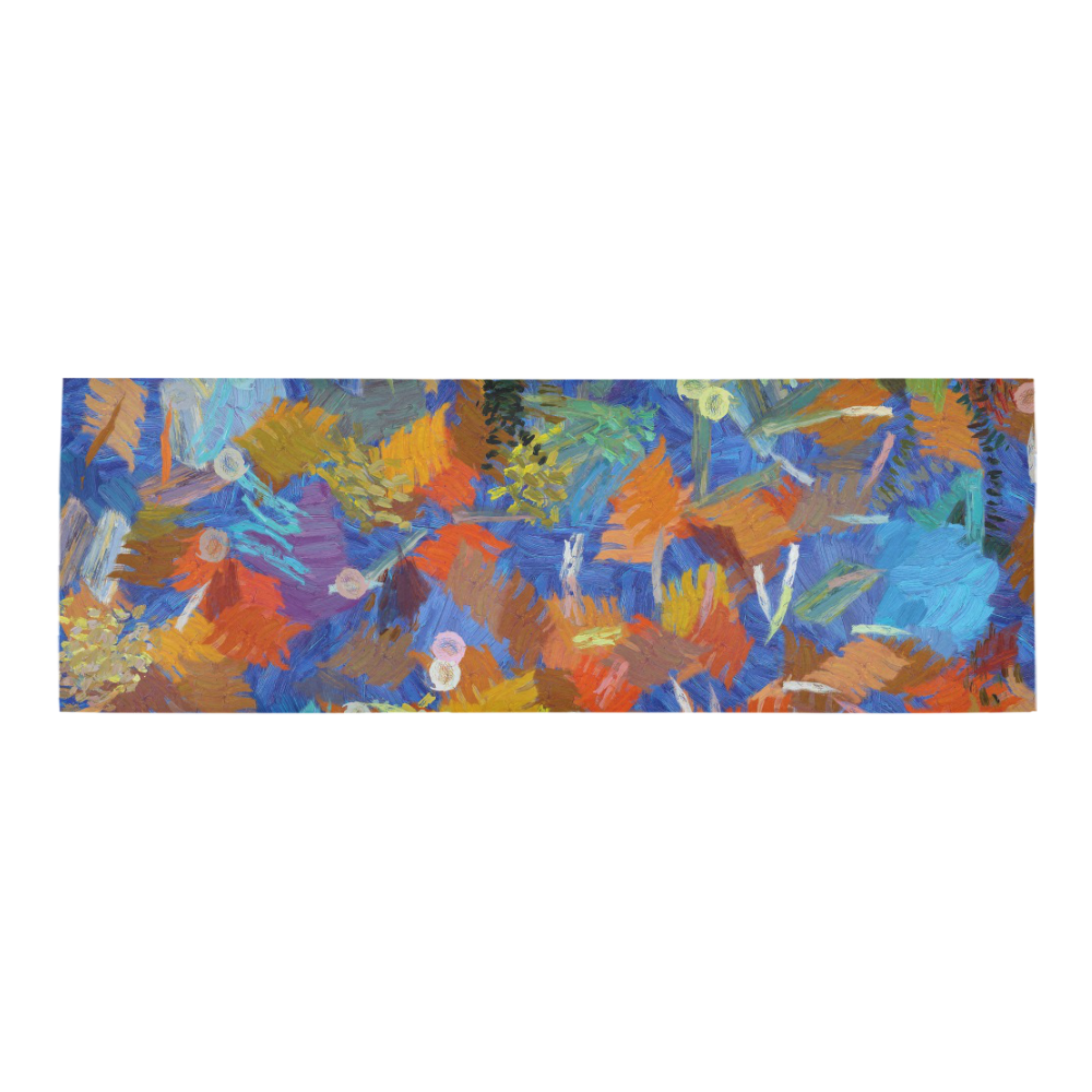 Colorful paint strokes Area Rug 9'6''x3'3''