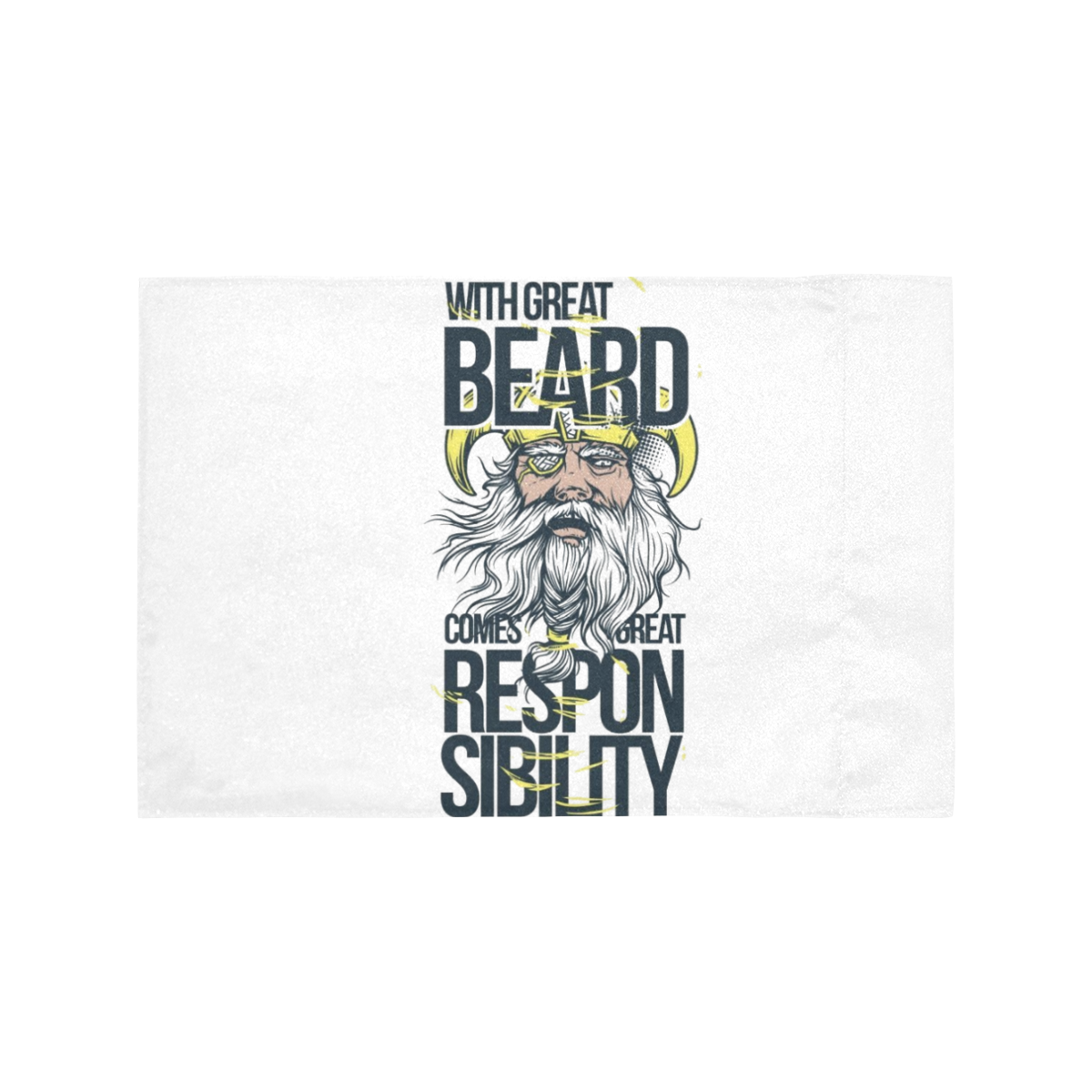 179 WITH GREAT BEARD COMES GREAT RESPONSIBILITY Motorcycle Flag (Twin Sides)