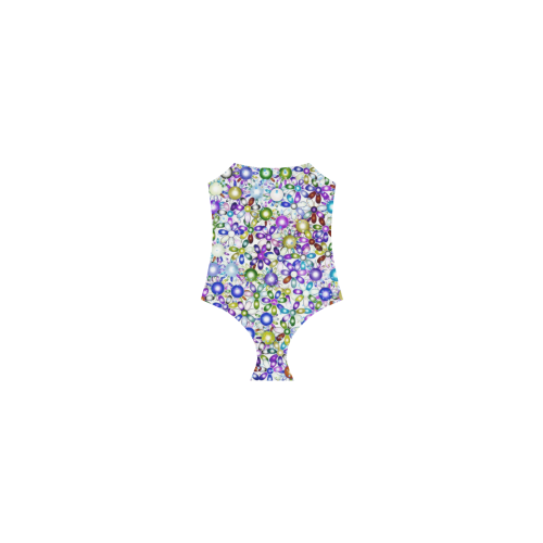 Vivid floral pattern 4181B by FeelGood Strap Swimsuit ( Model S05)