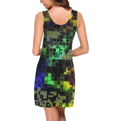 funny mix of shapes  by JamColors Medea Vest Dress (Model D06)
