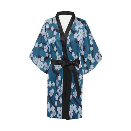 Sakura Breeze Night Blossoms Kimono Robe