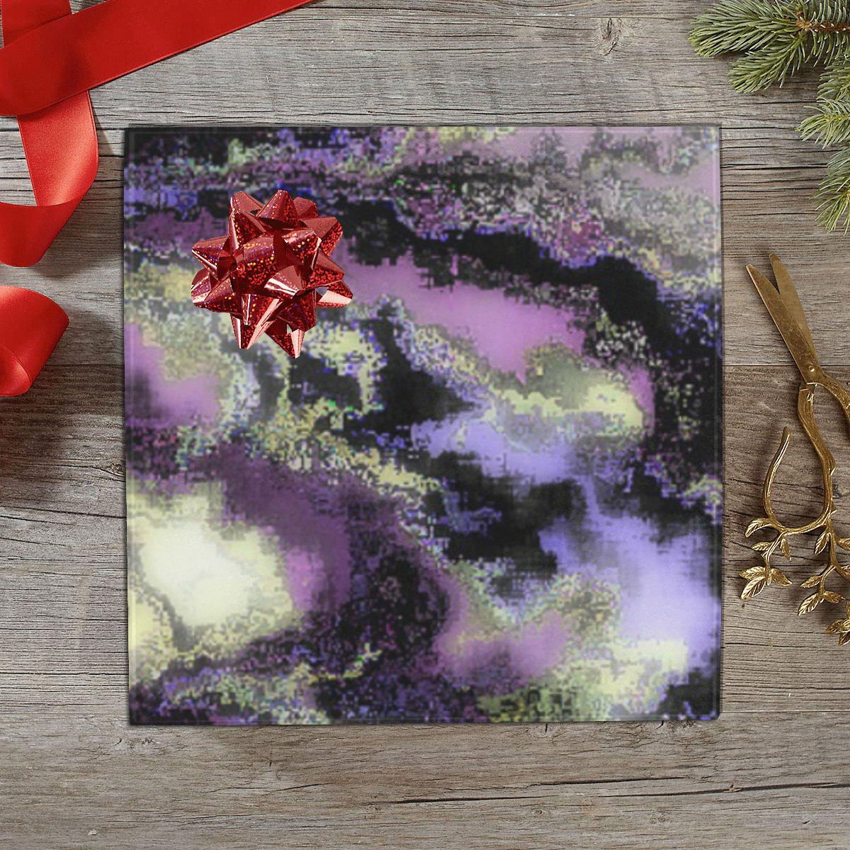 Purple marble Gift Wrapping Paper 58"x 23" (1 Roll)
