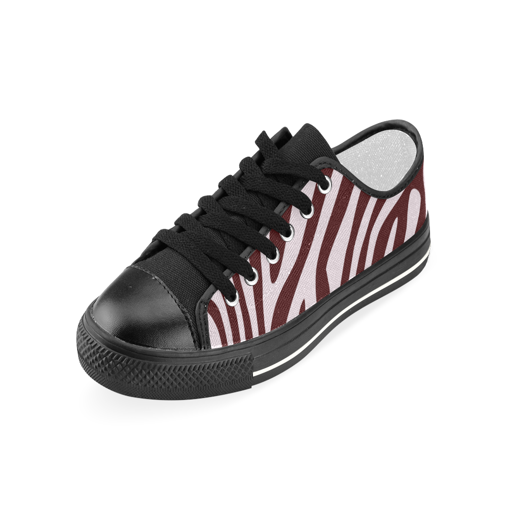 Zebra Power Women's Classic Canvas Shoes (Model 018)