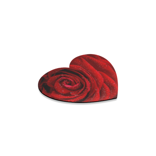 Red rosa Heart Coaster