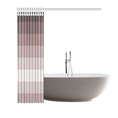 Grey multicolored stripes Shower Curtain 66"x72"