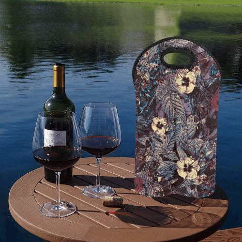 flowers #flowers #pattern 2-Bottle Neoprene Wine Bag