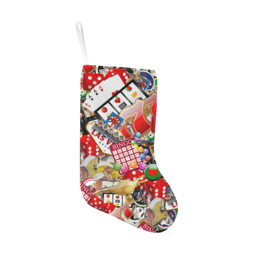 Gamblers Delight - Las Vegas Icons Christmas Stocking (Without Folded Top)