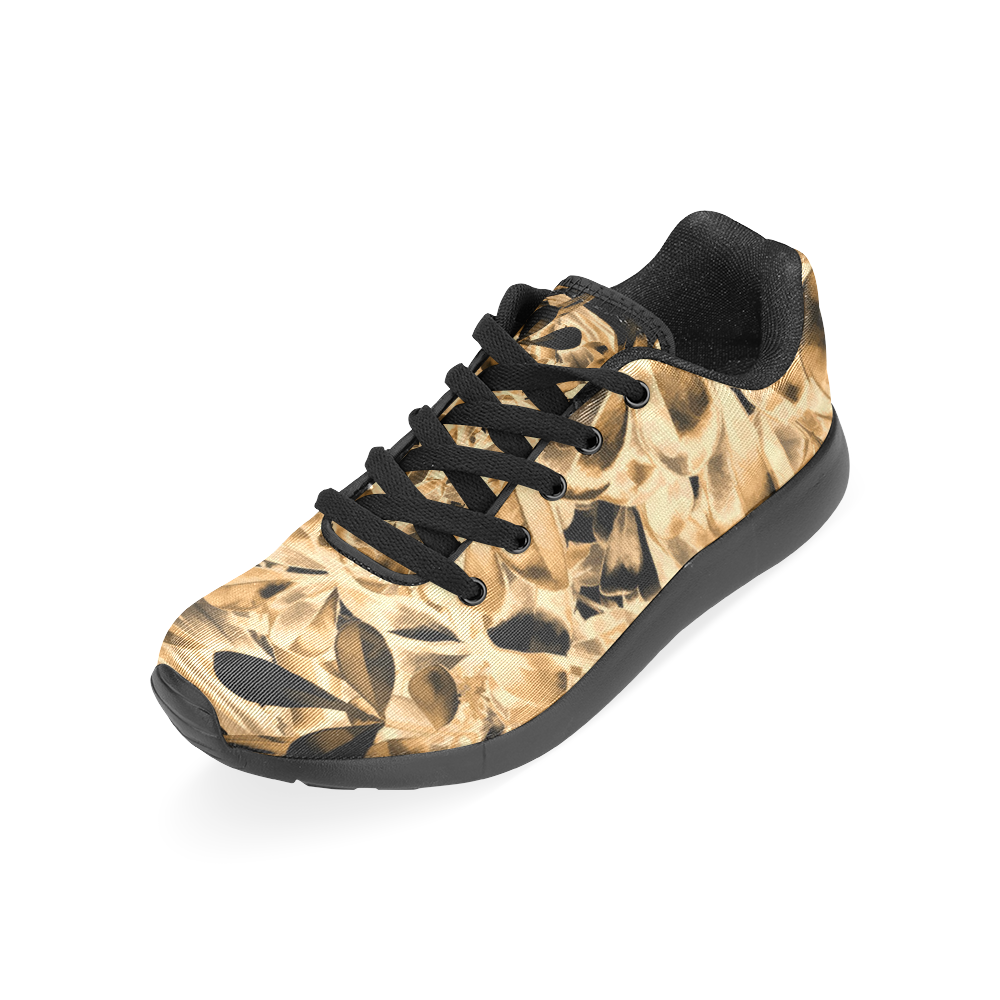 Foliage #2 Gold by Jera Nour Women's Running Shoes/Large Size (Model 020)