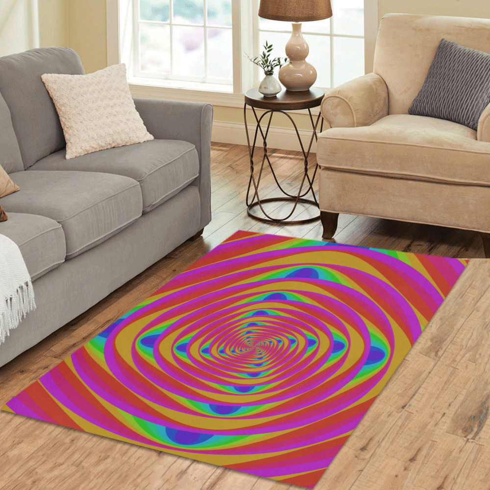 Oval spiral Area Rug 5'3''x4'